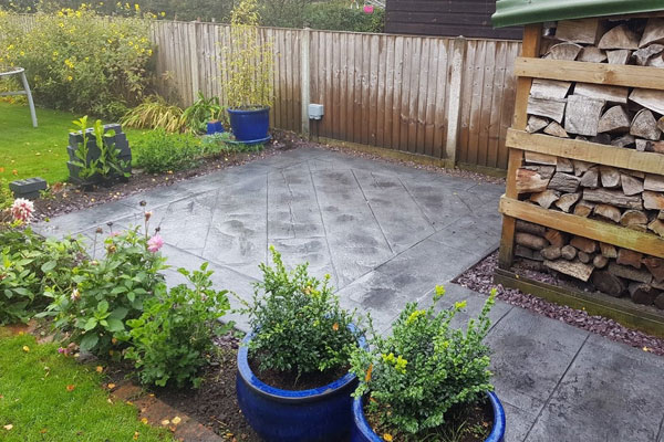 Patio area at Chester house